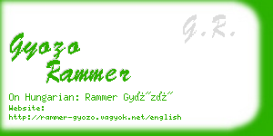 gyozo rammer business card